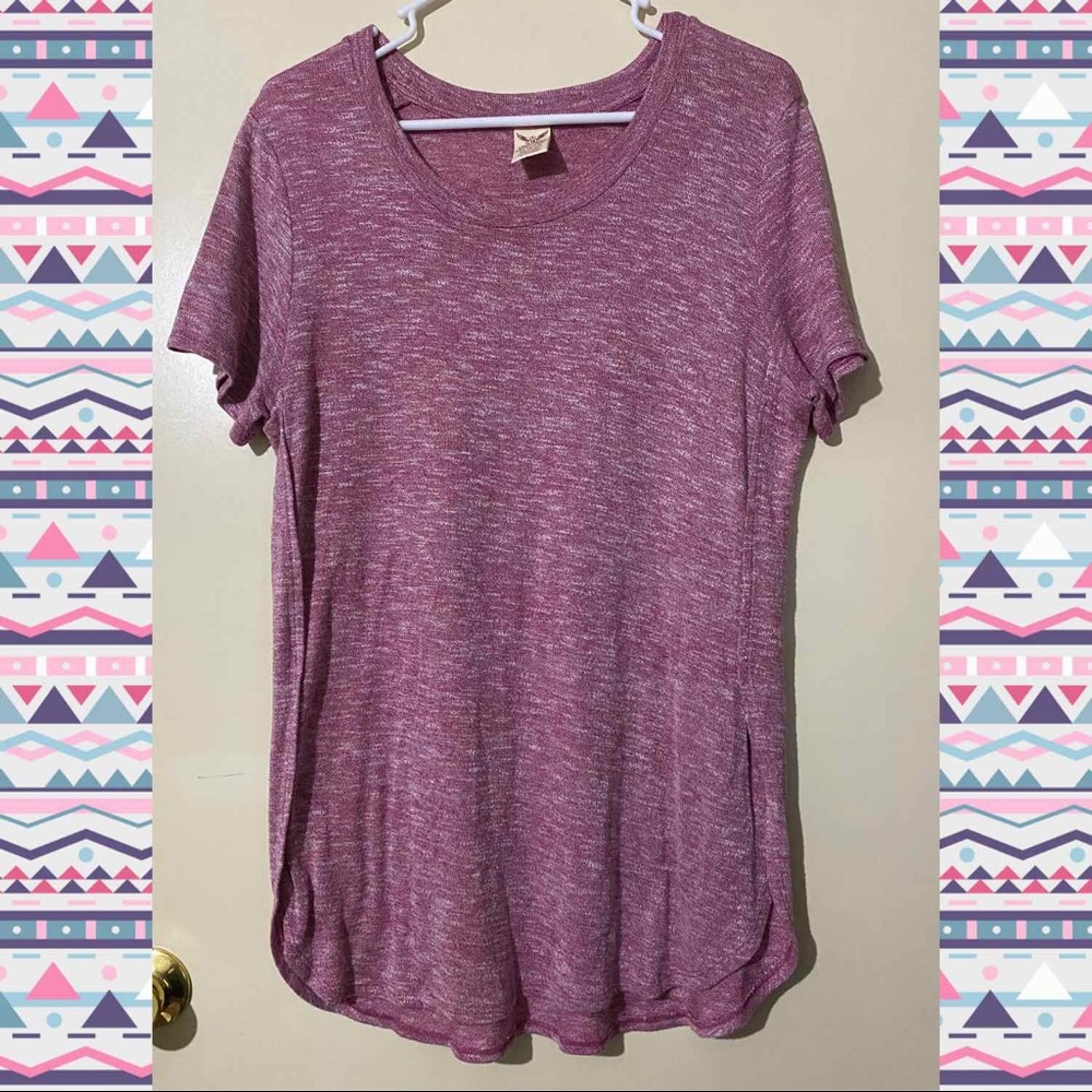 Heathered pink top
